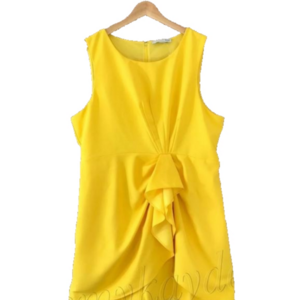 Renn Plus Size Yellow Sleeveless Shift Dress 1X